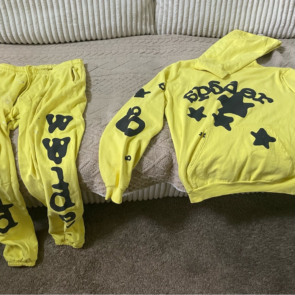 Yellow and Black Athletic Sweatpants Joggers